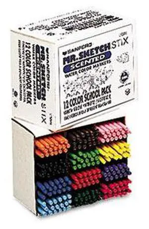 Mr. Sketch Scented Stix Watercolor Markers Fine Point 12 Colors 216/Set 1905315