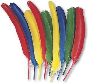 Chenille Kraft 4503 Quill Feathers  Assorted Colors  24 Feathers per Pack