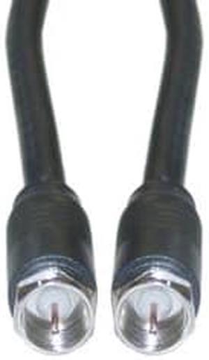 CableWholesale 10X4-01112 F-pin RG6 Coaxial Cable  Black  F-pin Male  UL rated  12 foot