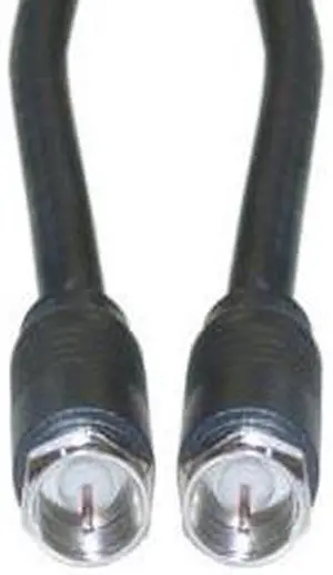 CableWholesale 10X4-011HD F-pin RG6 Coaxial Cable  Black  F-pin Male  UL rated  100 foot