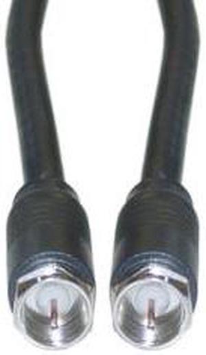 CableWholesale 10X4-01125 F-pin RG6 Coaxial Cable  Black  F-pin Male  UL rated  25 foot