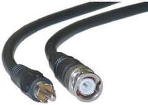 CableWholesale 11X1-02125 RG59U Coaxial BNC to RCA Video Cable  Black  BNC Male to RCA Male  75 Ohm  95% Braid  25 foot