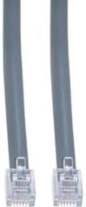 CableWholesale 8102-66225 Telephone Cord (Voice)  RJ12  6P  6C  Silver Satin  Reverse  25 foot