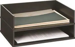 Victor Stacking Letter Tray,Black  1154-5