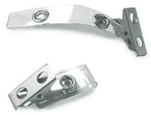 SICURIX Button ID Badge Strap Clips Clip 25 Pack CLEAR - 68010