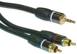 CableWholesale 10A3-12106 Premium 3.5mm Stereo Male to Dual RCA Male Cable, 6 foot