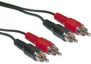 CableWholesale 10R1-02125 RCA Stereo Audio Cable  Dual RCA Male  2 channel (Right and Left)  25 foot