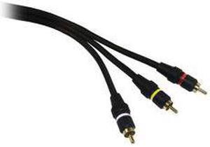 CableWholesale 10R2-03112 High Quality RCA Audio, Video Cable, 3 RCA Male, Gold-plated Connectors, 12 foot