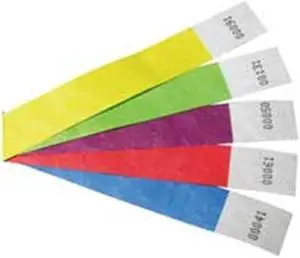 Baumgartens BAU85014 SICURIX Wristpass Security Wristbands, 3/4" x 10", Purple, 100/Pack, 1 Pack