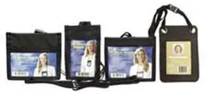 Baumgartens BAU55120 Sicurix ID Neck Pouch, Vertical, 3 3/4 x 9, Black, 1Each