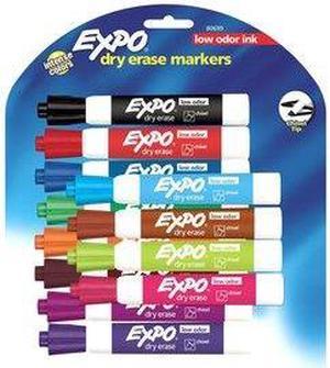 Charles Leonard Dry Erase Markers, Fine Point Tip, Assorted Colors, 4 Per  Pack, 12 Packs