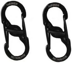 NITE IZE LSBM-01-2R3 Locking Carabiner,1-2/5 In.,Steel,Black