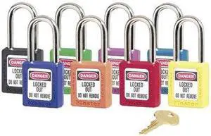 6 Pin Black Safety Lockout Padlock