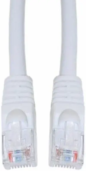 Cat6 White Ethernet Patch Cable, Snagless/Molded Boot, 150 foot