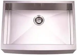 Gourmetier KUF302110BN Denver Stainless Steel Single Bowl Farm house Kitchen Sink, Satin Nickel