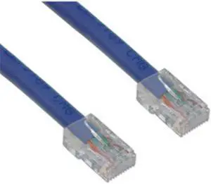 CableWholesale Cat5e Ethernet Patch Cable Bootless 25 foot - Blue