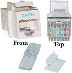 CableWholesale 311-120IV Cat 5e Keystone Jack  Beige-Ivory  Toolless  RJ45 Female