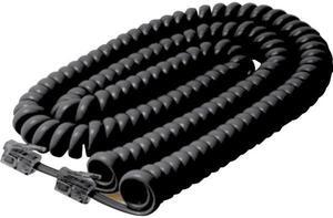 25FT Handset Cord Black Premium Retail Blister Pack