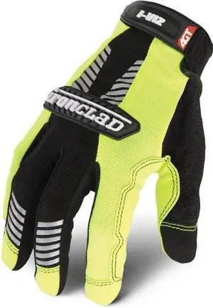 IRONCLAD PERFORMANCE WEAR IVG2-02-S I-Viz(R) Hi-Vis Mechanics Gloves, Synthetic