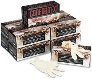 Ansellpro 69318M XT Premium Latex Disposable Gloves, Powder-Free, Medium, 100/Box