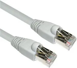 CableWholesale 13X6-52105 Shielded Cat6a Gray Ethernet Patch Cable  Snagless Molded Boot  500 MHz  5 foot