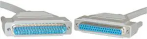 CableWholesale 10D4-01206 Serial Extension Cable  DB37 Male to DB37 Female  UL rated  37 Conductor  1:1  6 foot