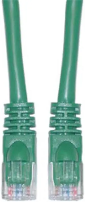 CableWholesale 13X6-05125 Cat6a Green Ethernet Patch Cable  Snagless Molded Boot  500 MHz  25 foot