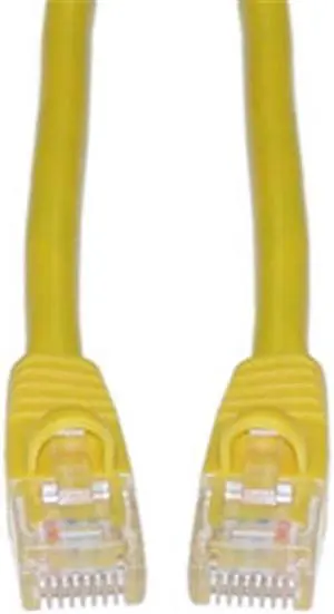 CableWholesale 13X6-08102 Cat6a Yellow Ethernet Patch Cable  Snagless Molded Boot  500 MHz  2 foot