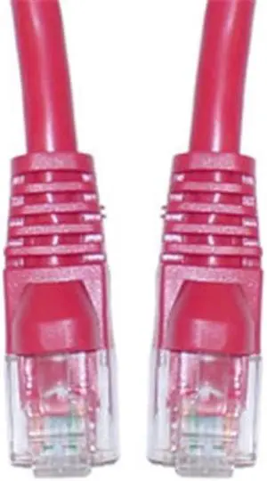 CableWholesale 13X6-07150 Cat6a Red Ethernet Patch Cable  Snagless Molded Boot  500 MHz  50 foot