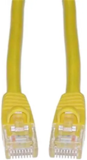 CableWholesale 13X6-08105 Cat6a Yellow Ethernet Patch Cable  Snagless Molded Boot  500 MHz  5 foot