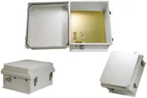 Hana Wireless HW-N14-1 14x12x7 FRP Nema Universal Mounting Enclosure, Outlets