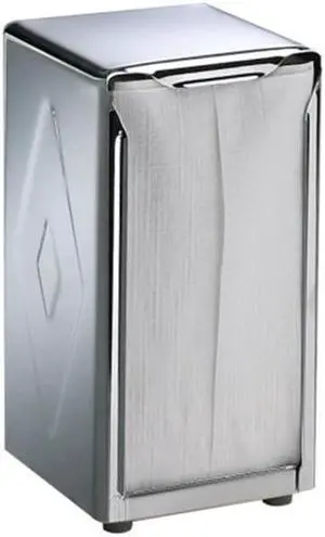 San Jamar H900X Tabletop Napkin Dispenser, Tall Fold - Chrome