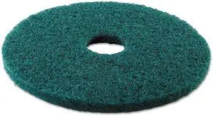 Boardwalk 4017GRE 17 in. Standard Scrubbing Floor Pads, Green