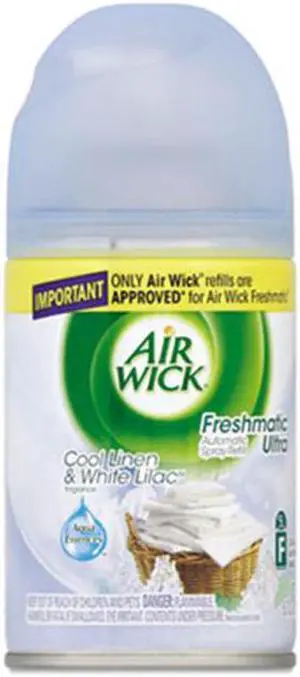 Reckitt Benckiser 82314 Freshmatic Refill, Cool Linen & White Lilac, Aerosol, 6.17 oz
