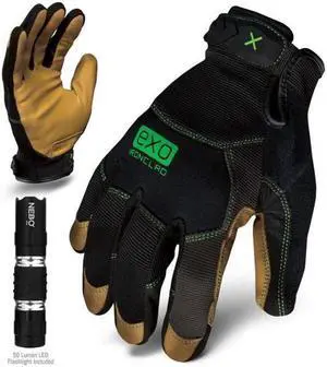 IRONCLAD EXO-MOL-04-L Large Gray TPR Puller Cuff Mechanics Gloves