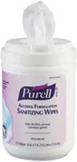 Go-Jo Industries 903106 Premoistened Sanitizing Wipes - Alcohol Formulation, White