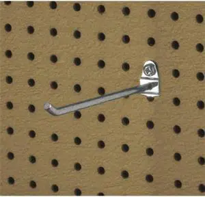 Triton Steel Single Rod Pegboard Hook Bright Zinc  Steel  71613