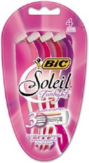 Bic Corporation ST3WP41 Soleil Twilight Womens 3 Blades Disposable Razor - Pink & Purple