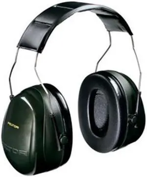 Ear Muff, 27dB, Over-the-Head, Black/Green