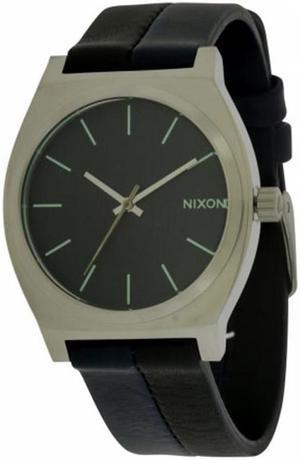 Nixon Men's Time Teller A0451938 Black Leather Quartz Watch