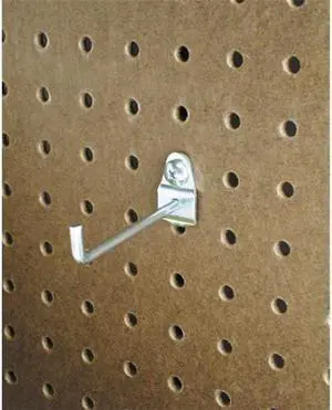Triton Products 71319 2.75 In. Single Rod 90 Degree Bend .19 In. Dia. Zinc Plated Steel Pegboard Hook for DuraBoard  10 Pack