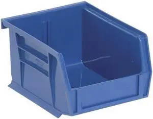 QUANTUM STORAGE SYSTEMS QUS210BL Blue Hang and Stack Bin, 5-3/8"L x 4-1/8"W x