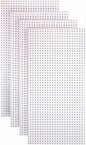 Hardwood Pegboard Panel with 100 lb. Load Capacity, 48"H x 24"W, White, 4 PK