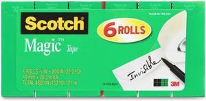 Scotch Magic Tape 3/4" x 22.2 yds. 6 Rolls (810S6) 894633