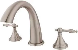 Kingston Brass KS5368NL Roman Tub Filler with Handle, Satin Nickel