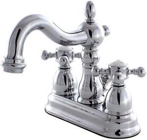 Kingston Brass KB1601BX 4 in. Heritage Centerset Lavatory Faucet with Metal Lever Handle, Chrome