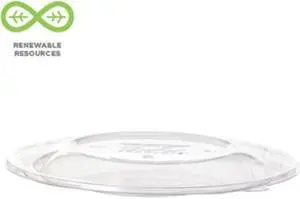 Eco-Products EPSBS64LID Lids For 64Oz Squat Salad Bowls, Pla, Clear, 9 1/2 Inch Dia, 300/Carton