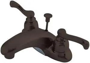 Kingston Brass KB625FL 4 in. Centerset Lavatory Faucet with Handle, Oil Rubbed Bronze