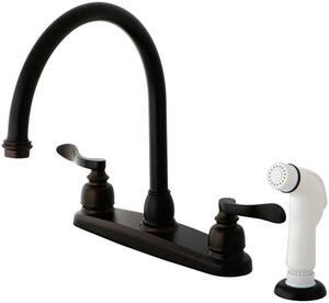 Kingston Brass KB8795NFL NUWAVE FRENCH 8in Centerset Kitchen Faucet with Twin Le