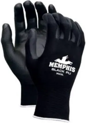 Crews 9669XS Nylon Gloves, Black - Small